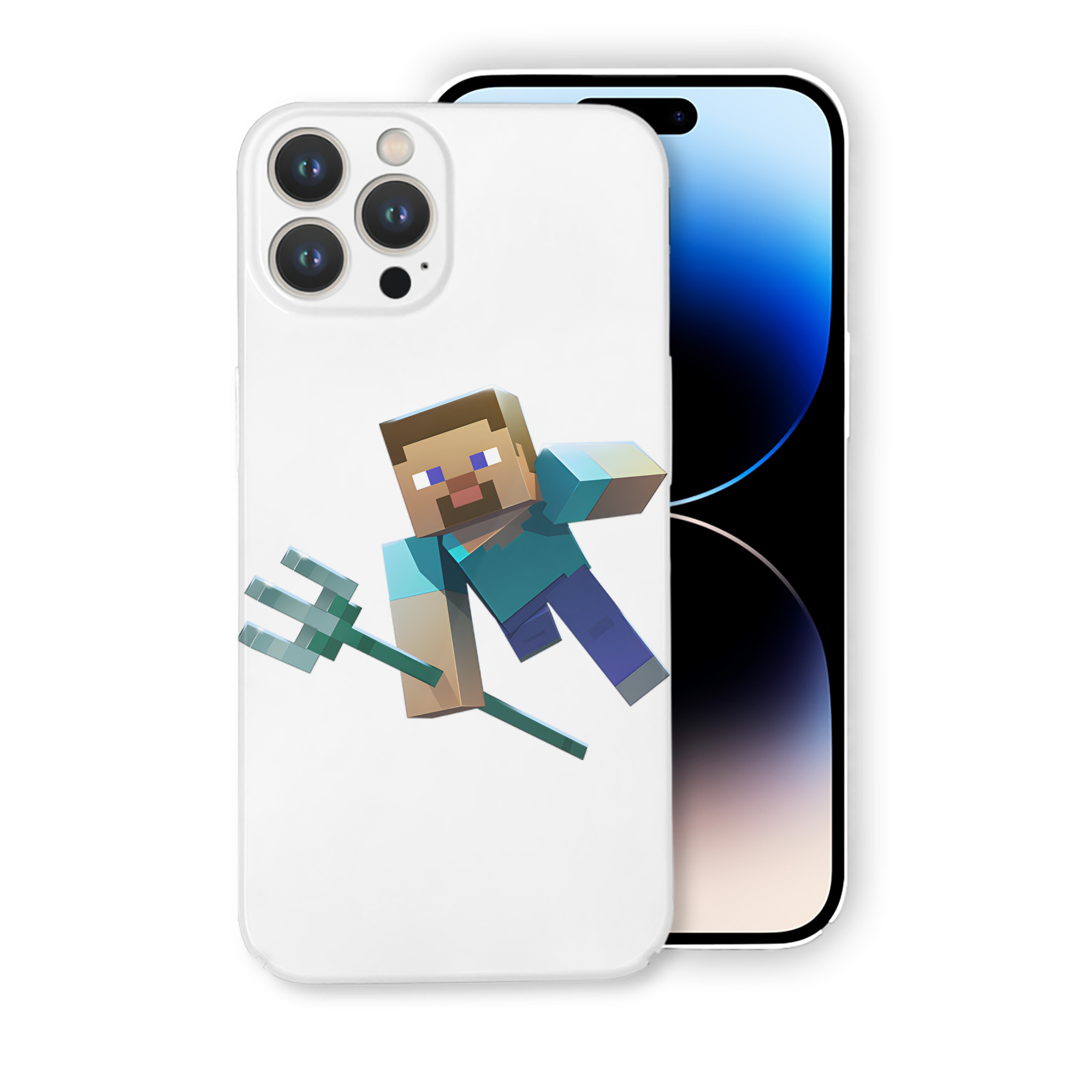 （画像用） マインクラフト ブロックの世界 Minecraft MC Block world 【iPhone 14シリーズ対応】ハードケース